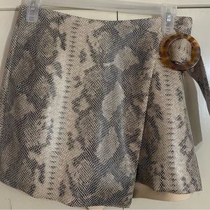 Zara Lizard Skin-Like Skort